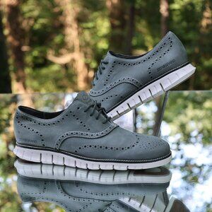 Cole Haan ZeroGrand Wingtip Oxford Pine Green